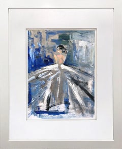 "Harper" Abstract Figure with Gown French Haute Couture Oil Painting on Paper
