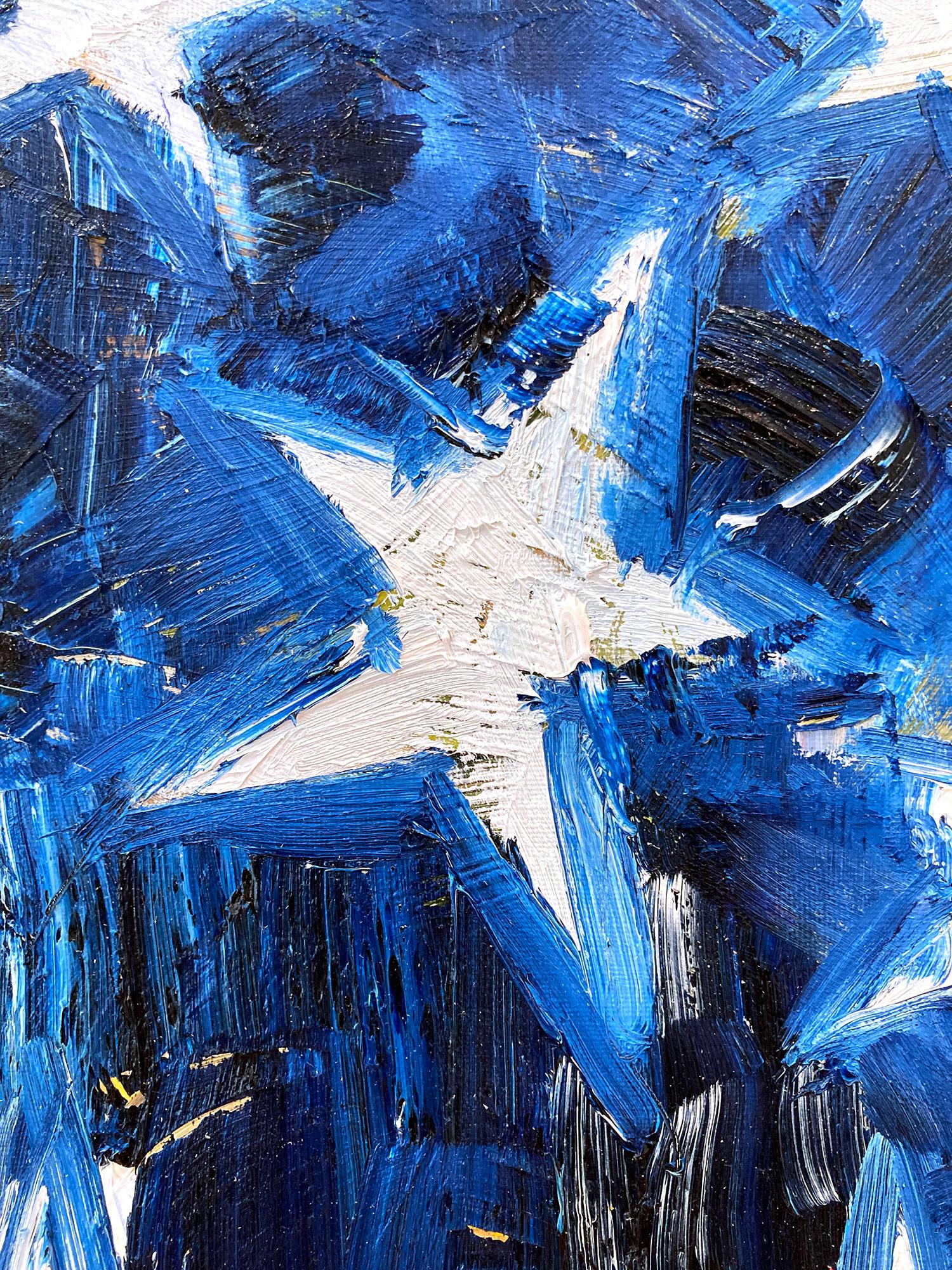 Motivated by bold color and fast brushwork, we are moved by the simplicity and thick textured oil paints in these works. Shaoul’s “My Stars Collection” is a vibrant and energetic display of love encapsulated, leaving us with impressions of color and