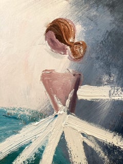 "Hermès a Parigi" Pittura ad olio astratta colorata di alta moda francese