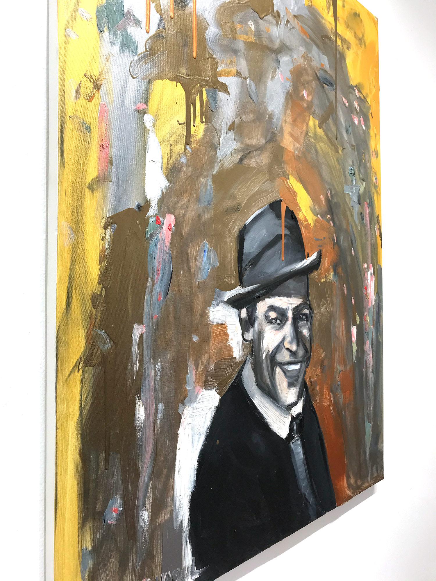 « Hey Sinatra », peinture à l'huile abstraite sur toile, portrait de l'emblématique Frank Sinatra en vente 12