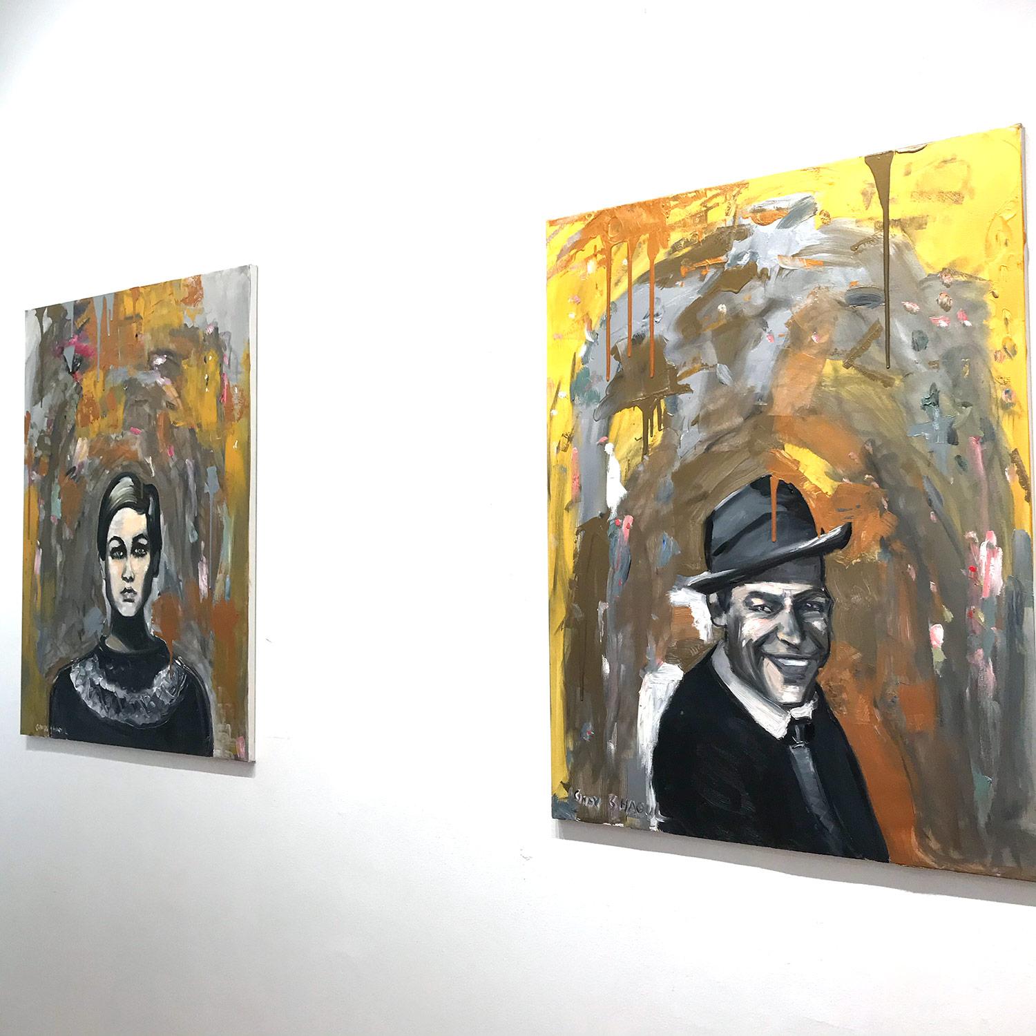 « Hey Sinatra », peinture à l'huile abstraite sur toile, portrait de l'emblématique Frank Sinatra en vente 13