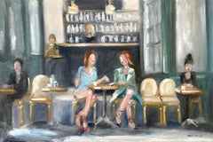"Hold the Preserves" Parisian Cafe Scene from Emily in Paris Oil Painting