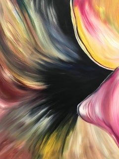 "Infinidad de Flores" Pintura al Óleo Floral Abstracta de Colores sobre Lienzo