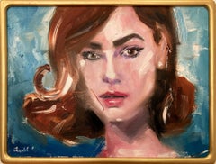 "Lily in Paris" Figure in Paris with Haute Couture Oil Painting on Canvas