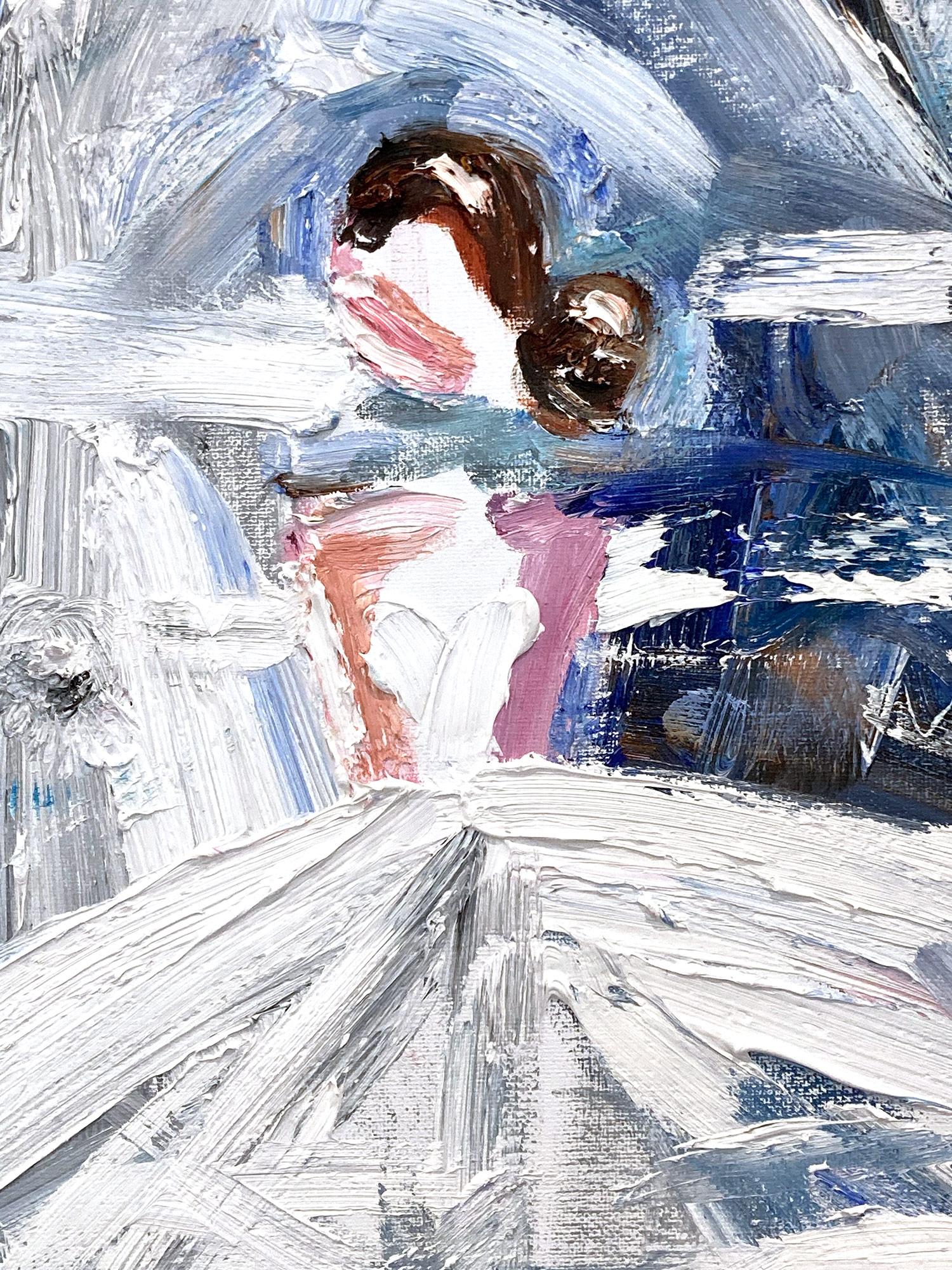 Peinture à l'huile sur toile - Figure « Manhattan Nights » de Chanel, Haute Couture française - Painting de Cindy Shaoul