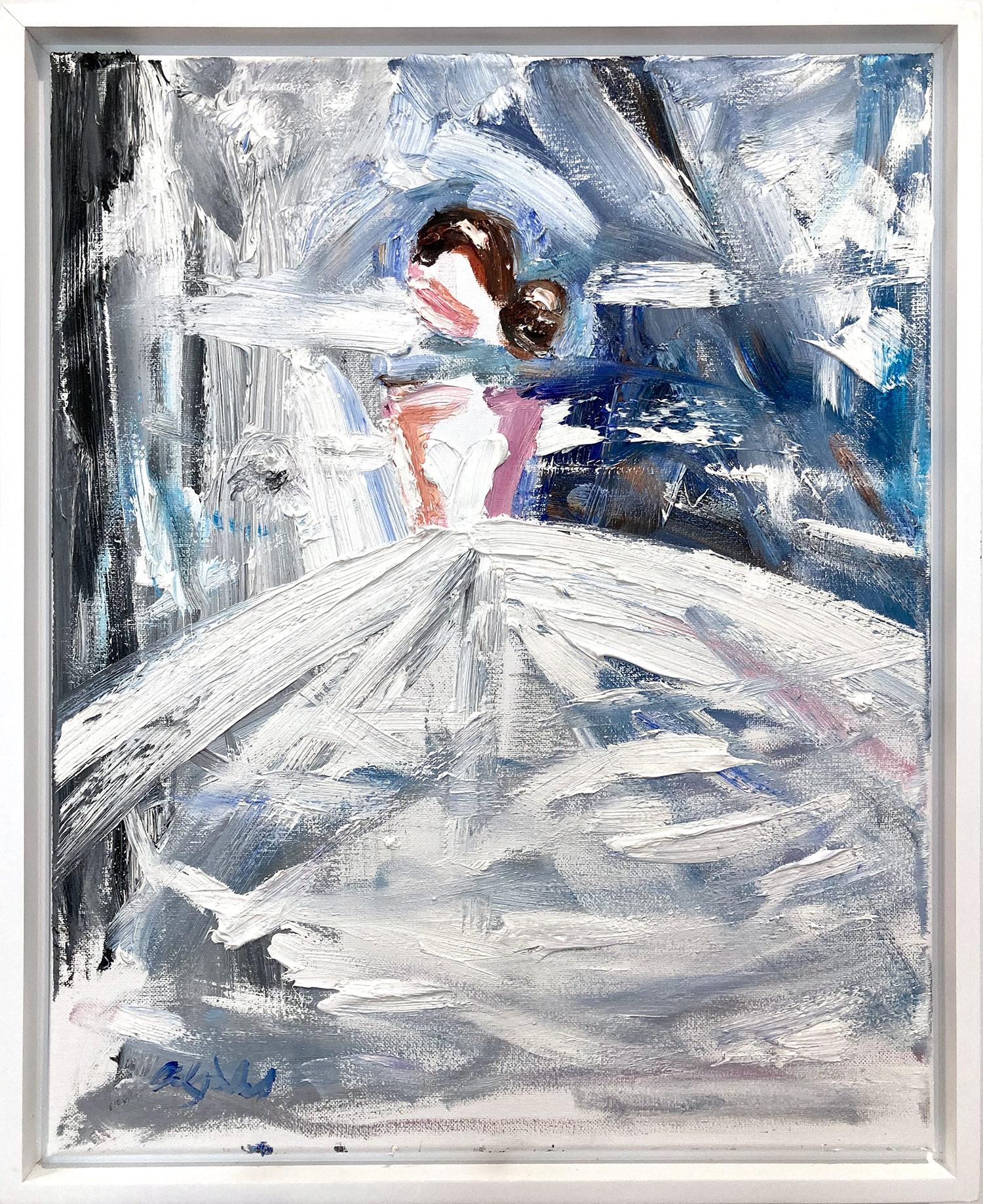 Cindy Shaoul Abstract Painting - "Manhattan Nights" Figure Chanel French Haute Couture Oil Painting on Canvas