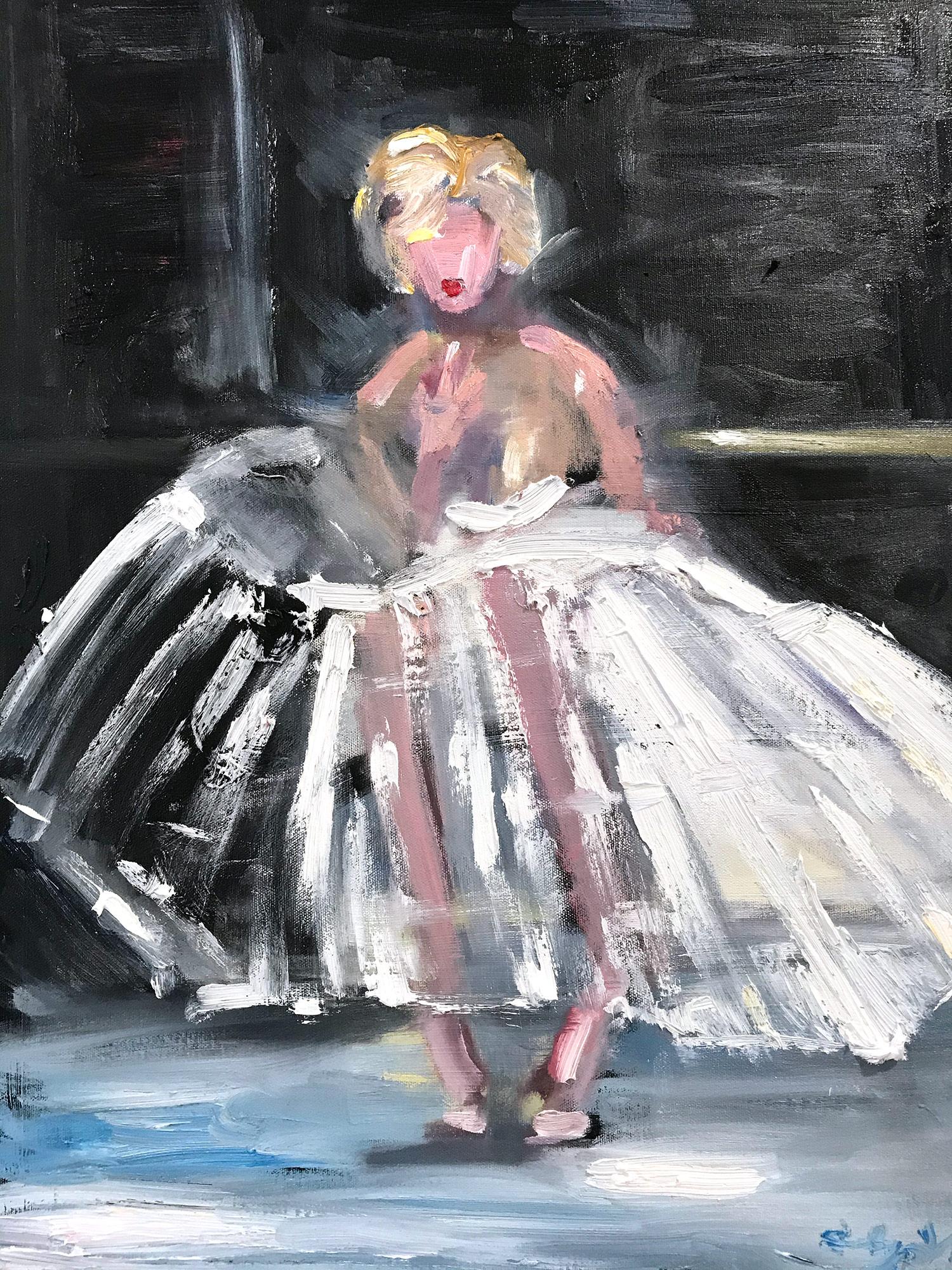 Cindy Shaoul Abstract Painting - "Marilyn Ballerina" Iconic Marilyn Monroe Ballerina Oil Painting on Canvas
