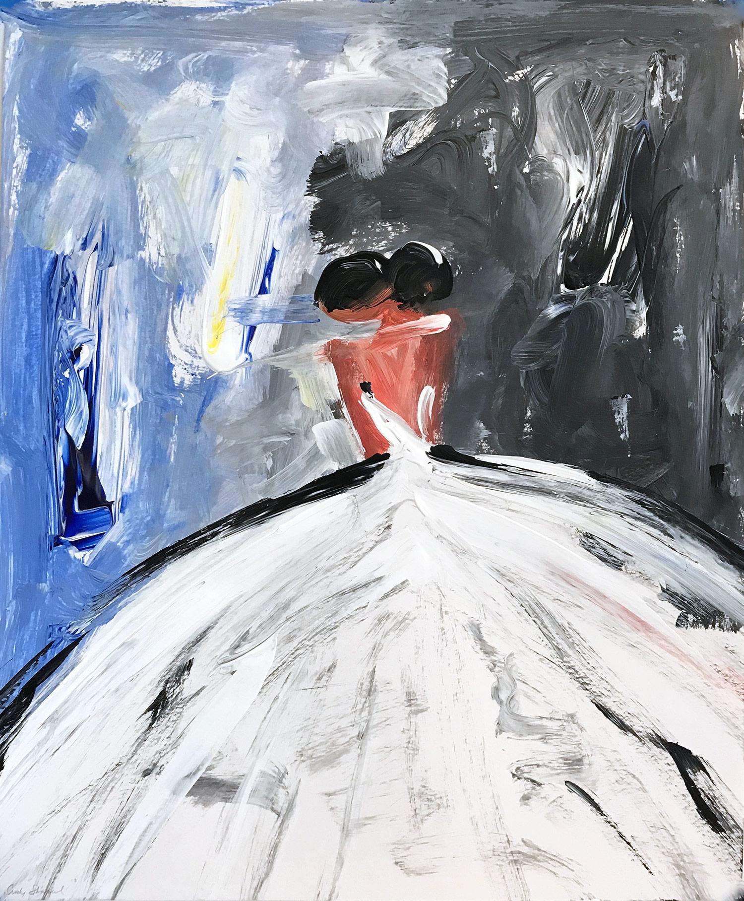 Abstract Painting di Cindy Shaoul - Mia, Figura astratta su carta
