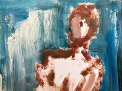 "Modigliani Study" After Modigliani Nude Study Oil Painting on Paper