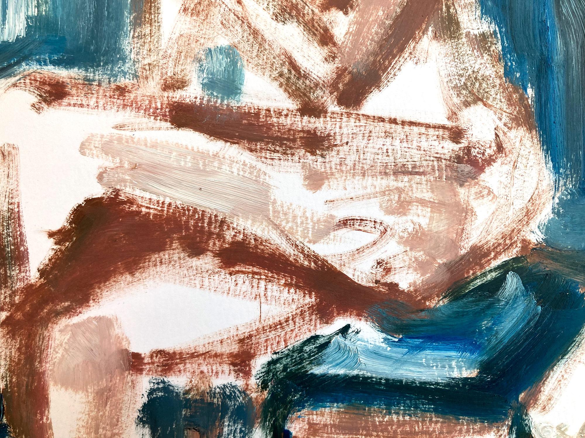 „Modigliani-Studie“, Aktstudie, Ölgemälde auf Papier, nach Modigliani im Angebot 1