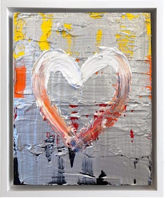 "My Abbey Road Heart" Contemporary Pop Oil Painting with Floater Frame
