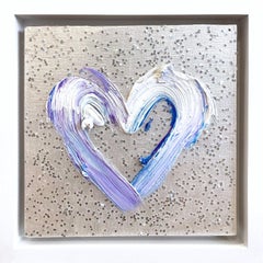 "Mi corazón de Abbey Road" Pintura al óleo pop art y resina sobre marco flotante blanco