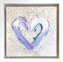 « My Abbey Road Heart », peinture à l'huile et résine Pop Art sur cadre flottant blanc