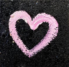 "My Across the Universe Heart" Pop Art w Diamond Dust in White Floater Frame