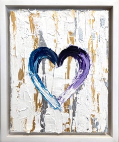 "My Turks and Caico Heart" Colorful Contemporary Oil Painting with Floater Frame
