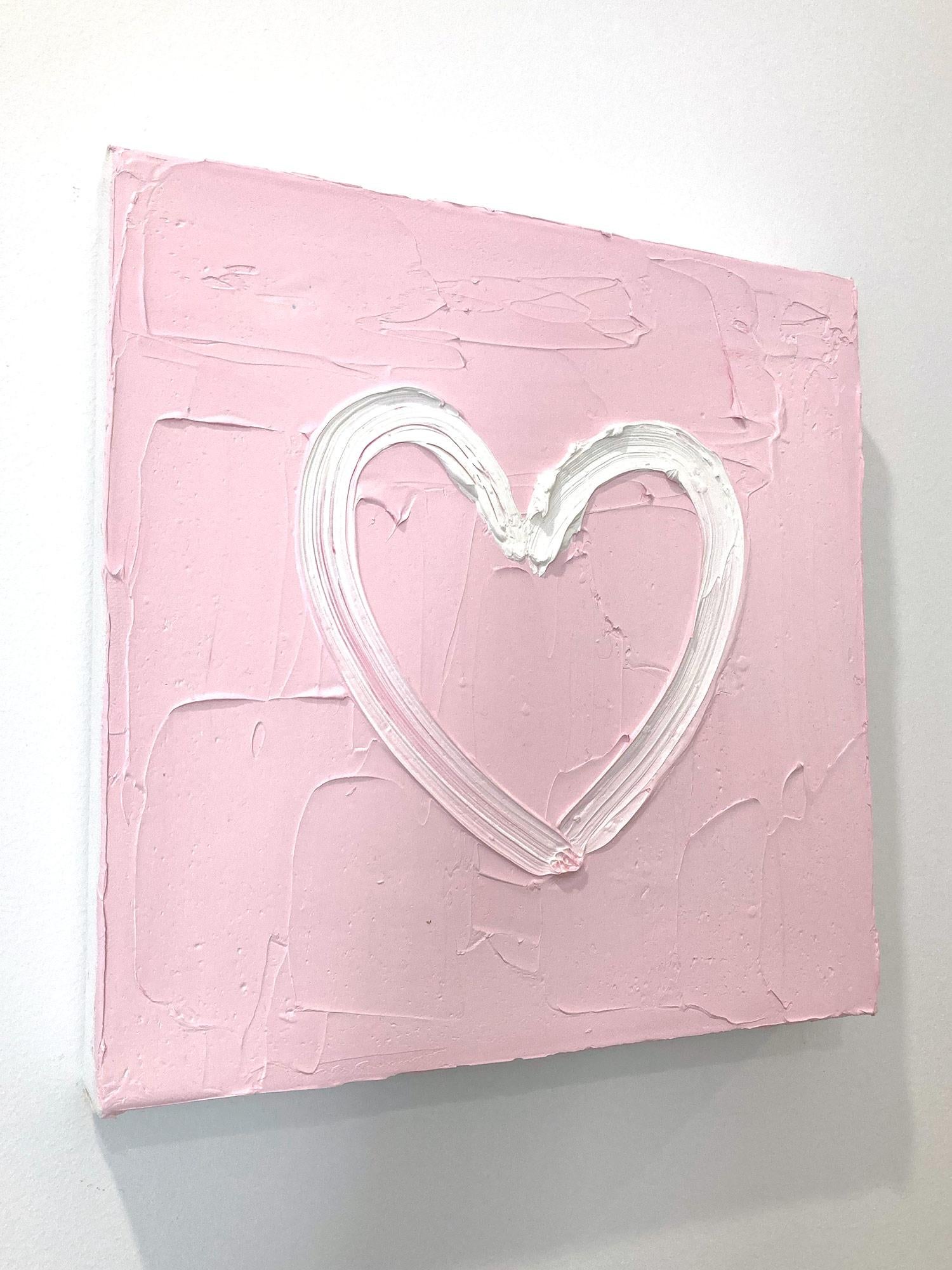 pink heart painting