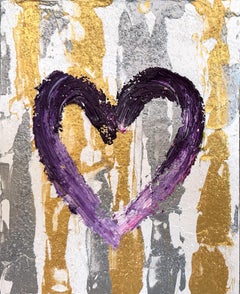 "My Bergdorf Goodman Heart" Pop Art Oil Painting with White Floater Frame