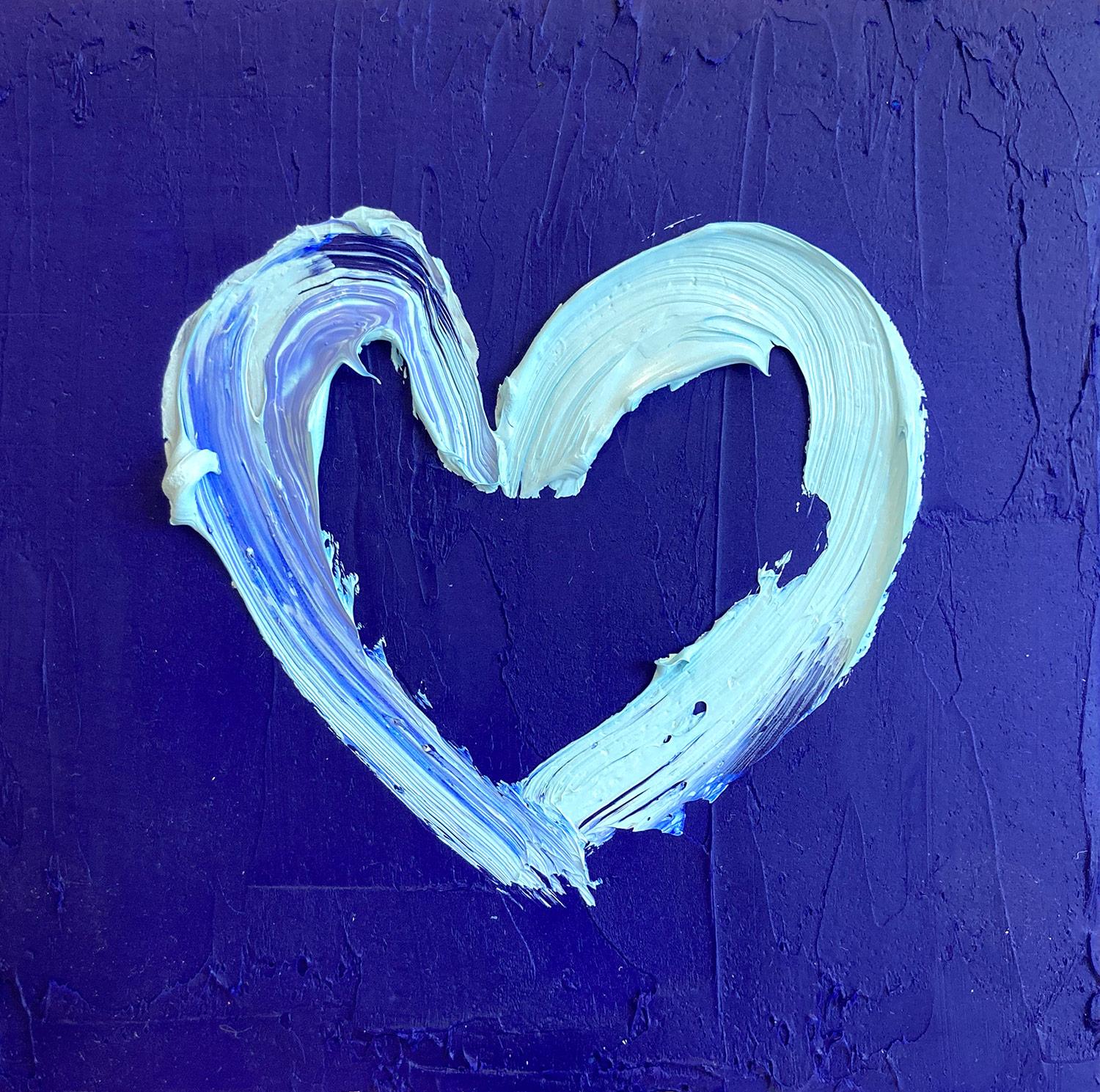 blue heart painting