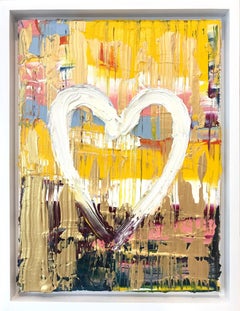 "My Bohemian Heart" Multicolor Contemporary Oil Painting & Floater Frame