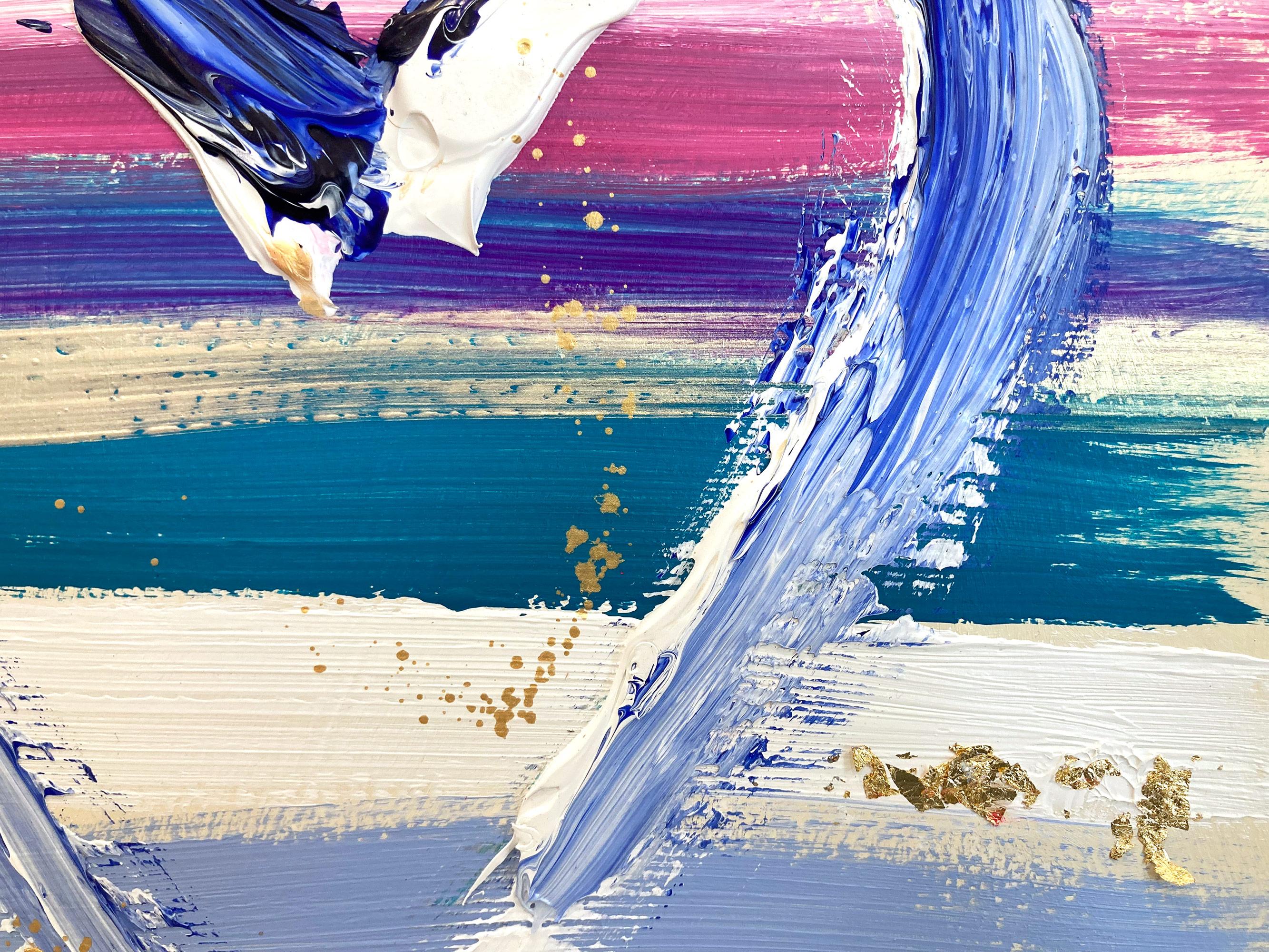Motivés par les couleurs vives et les coups de pinceau rapides, nous sommes émus par la simplicité et la texture épaisse des acryliques de ces œuvres. La 