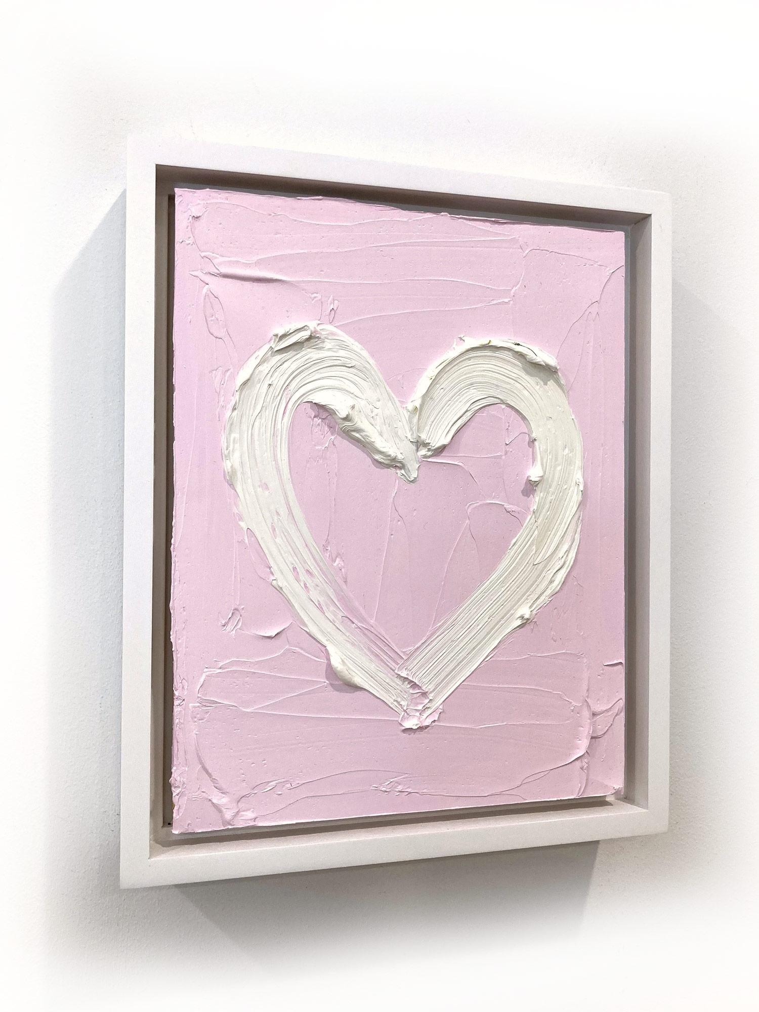 „My Cherry Blossom Heart“ Pop-Art-Ölgemälde auf Holz mit weißem Floater-Rahmen im Angebot 7