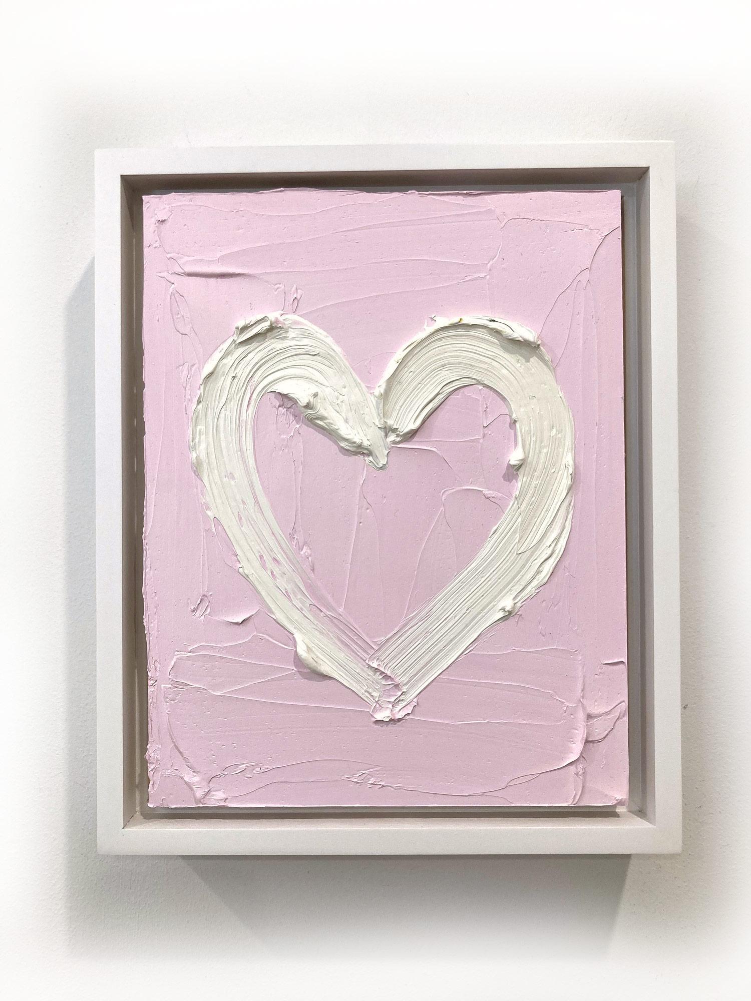 „My Cherry Blossom Heart“ Pop-Art-Ölgemälde auf Holz mit weißem Floater-Rahmen im Angebot 8