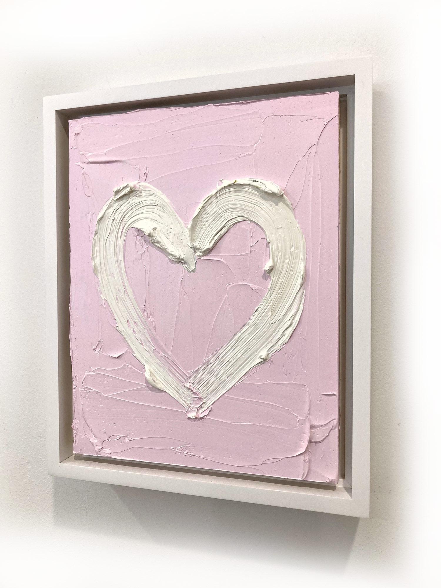 „My Cherry Blossom Heart“ Pop-Art-Ölgemälde auf Holz mit weißem Floater-Rahmen im Angebot 9