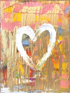 "My Childhood Heart" Multicolor Contemporary Oil Painting & Floater Frame