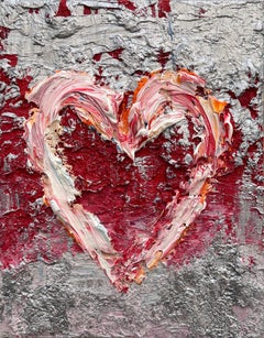 "My Christian Dior Heart" Contemporary Oil Painting Wood White Floater Frame