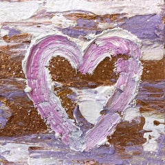 "My Dior Heart" Colorful Pop Art Oil Painting in White Floater Frame