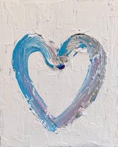 "My Dior in Time Heart" Pop Art Oil Painting on Wood w White Floated Frame