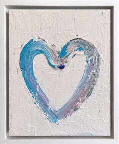 „My Dior in Time Heart“ Pop-Art-Ölgemälde auf Holz mit weißem, schwebendem Rahmen, Ölgemälde