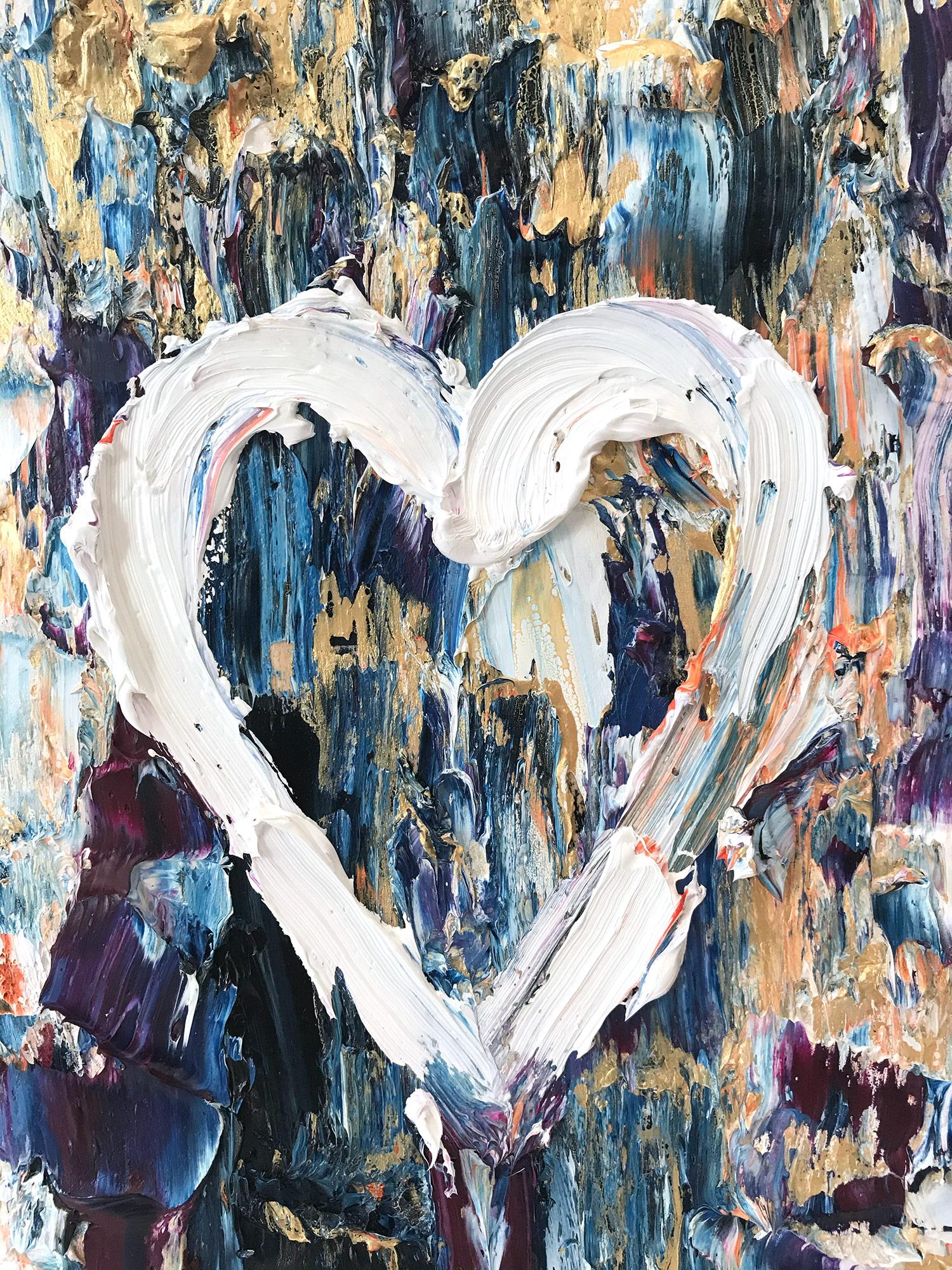 Motivated by bold color and fast brushwork, we are moved by the simplicity and thick textured oil paints in these works. Shaoul’s “My Heart Collection” is a vibrant and energetic display of love encapsulated in these miniature hearts, leaving us