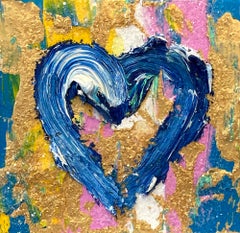 "My Dream On Heart" Diamantstaub Pop Art Ölgemälde Weißer Floater Rahmen