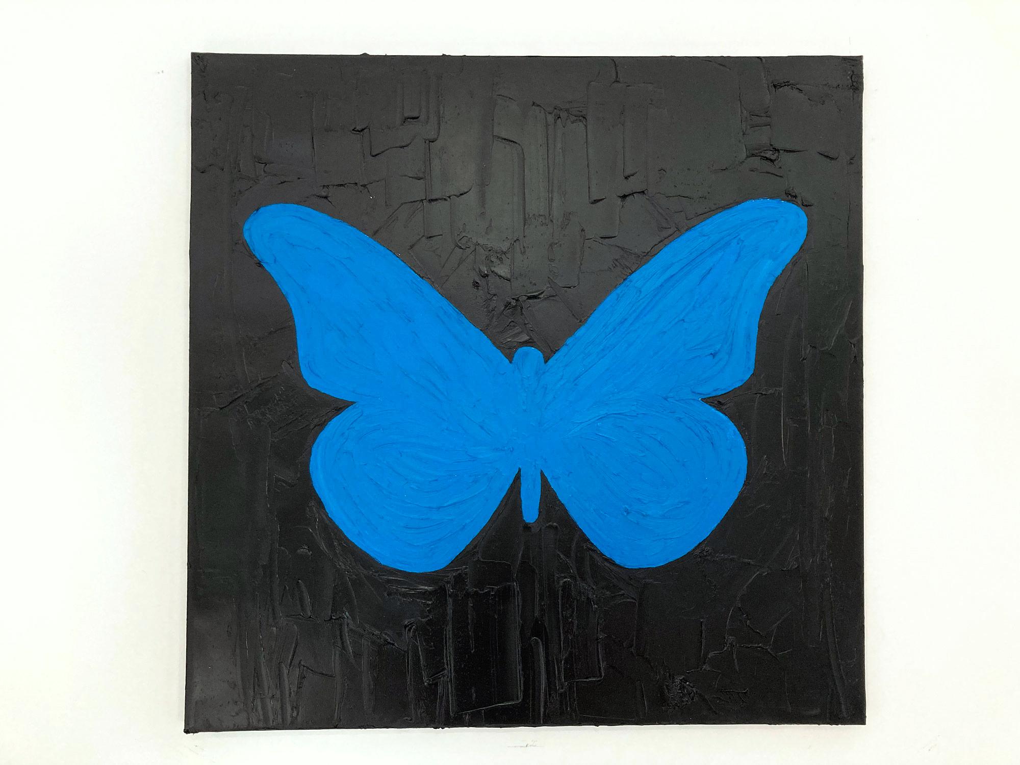 easy blue butterfly drawing