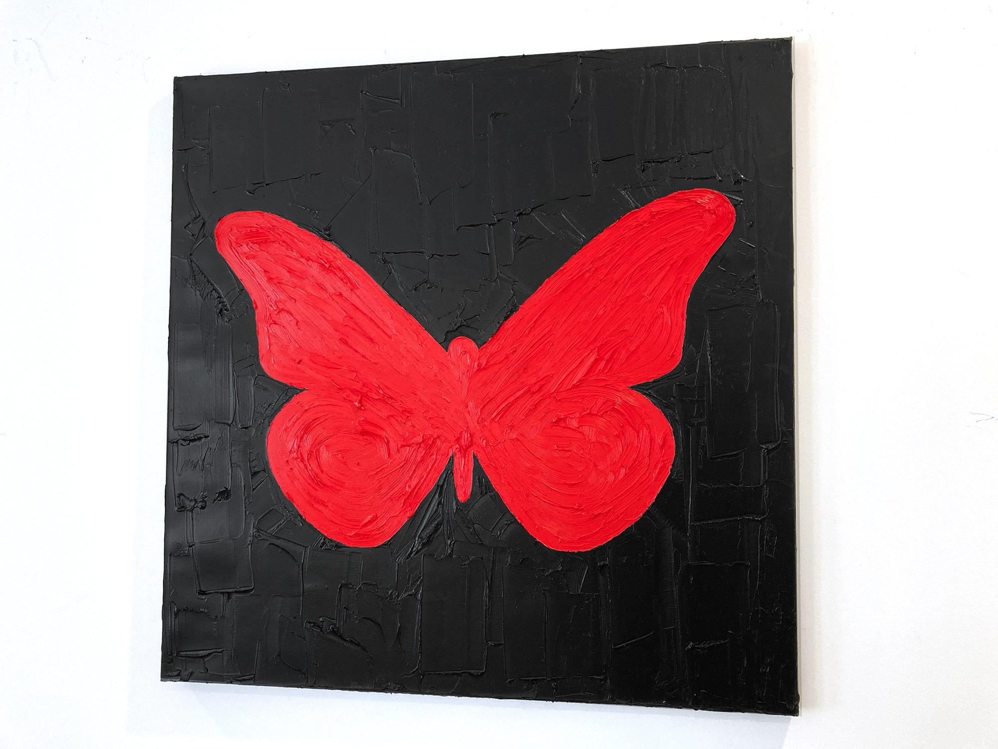 Motivated by bold color and fast brushwork, we are moved by the simplicity and thick textured oil paints in these works. Shaoul’s “My Butterfly Collection” is a vibrant and energetic display of transformation encapsulated in large canvases, leaving