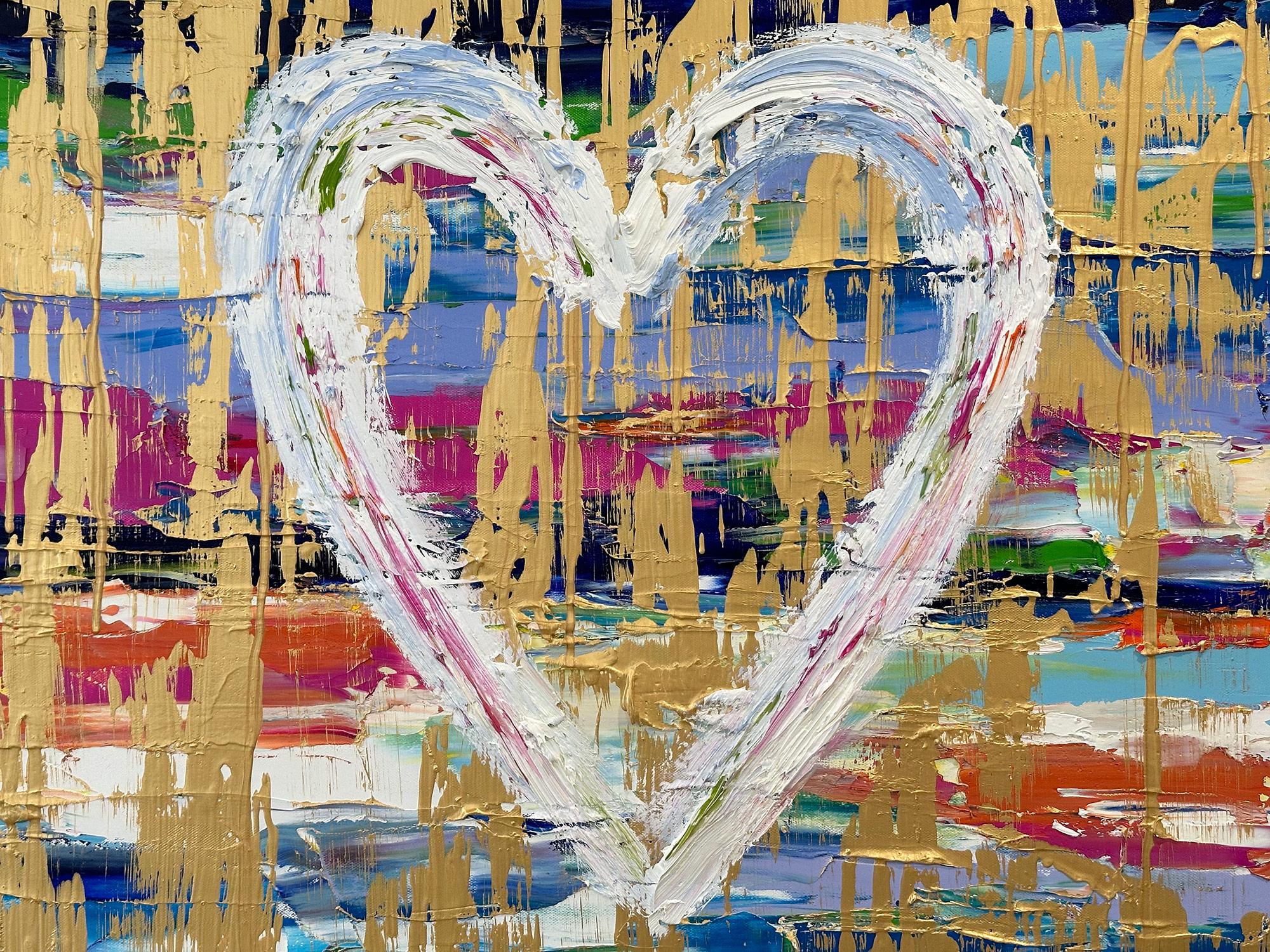 Motivated by bold color and fast brushwork, we are moved by the simplicity and thick textured oil paints in these works. Shaoul’s “My Heart Collection” is a vibrant and energetic display of love encapsulated in these miniature hearts, leaving us