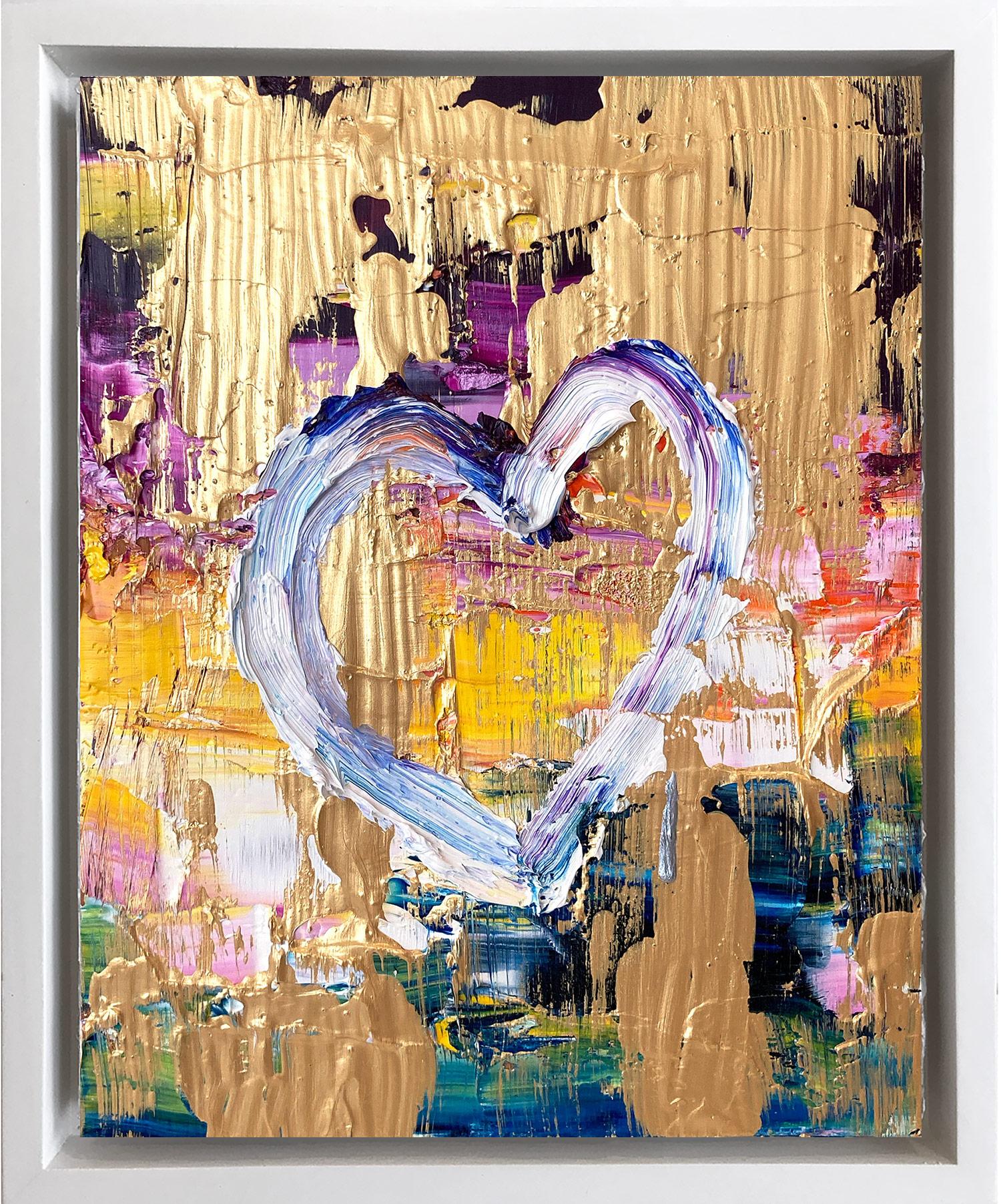 Cindy Shaoul Figurative Painting - "My Free at Heart" Contemporary Oil Painting Framed w Floater Frame
