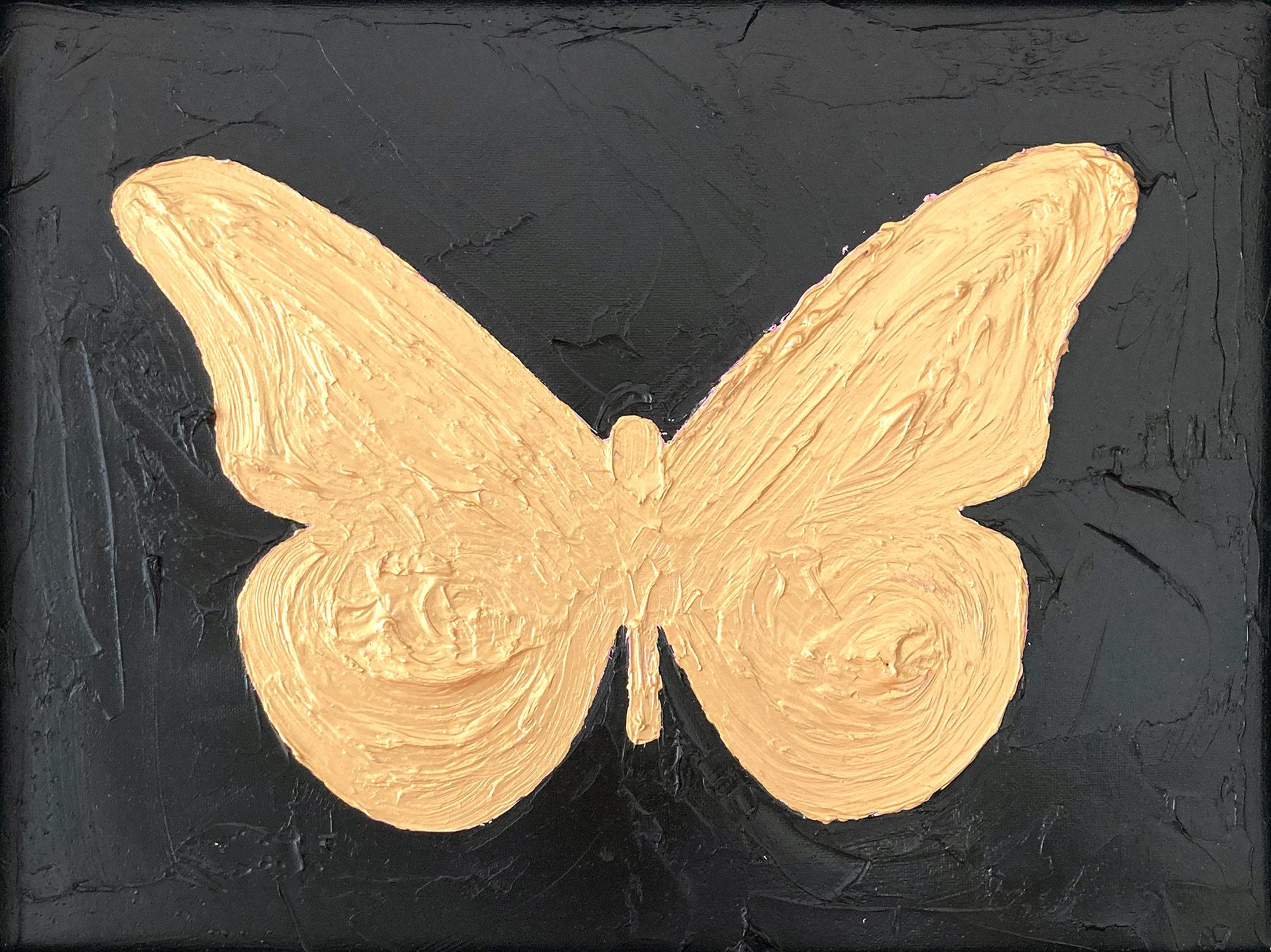Motivated by bold color and fast brushwork, we are moved by the simplicity and thick textured oil paints in these works. Shaoul’s “My Butterfly Collection” is a vibrant and energetic display of transformation encapsulated in these playful