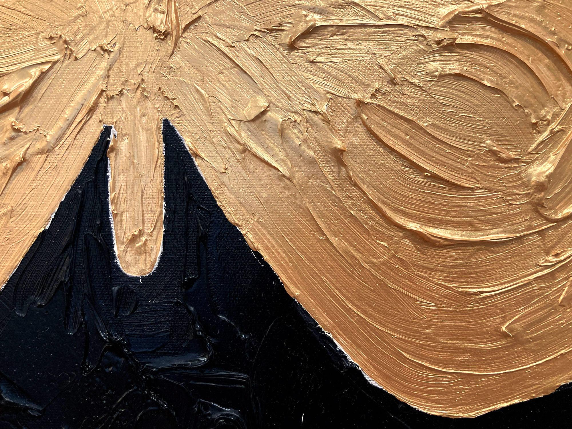 gold butterfly painting