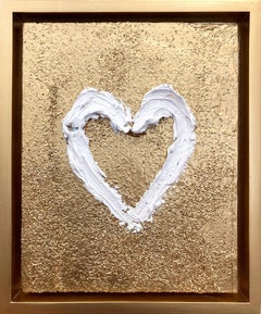 "My Heart of Gold" Contemporary Oil Painting on Board with Floater Frame
