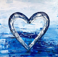 "My Heart of the Ocean" Contemporary Pop Diamond Dust Oil Painting on Canvas