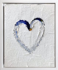 "My Heart on Diamond Ice" Contemporary Oil Painting Framed with Floater Frame