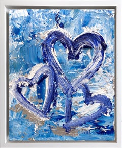 "My Hearts of the Ocean" Oil Painting on Board with White Floater Frame