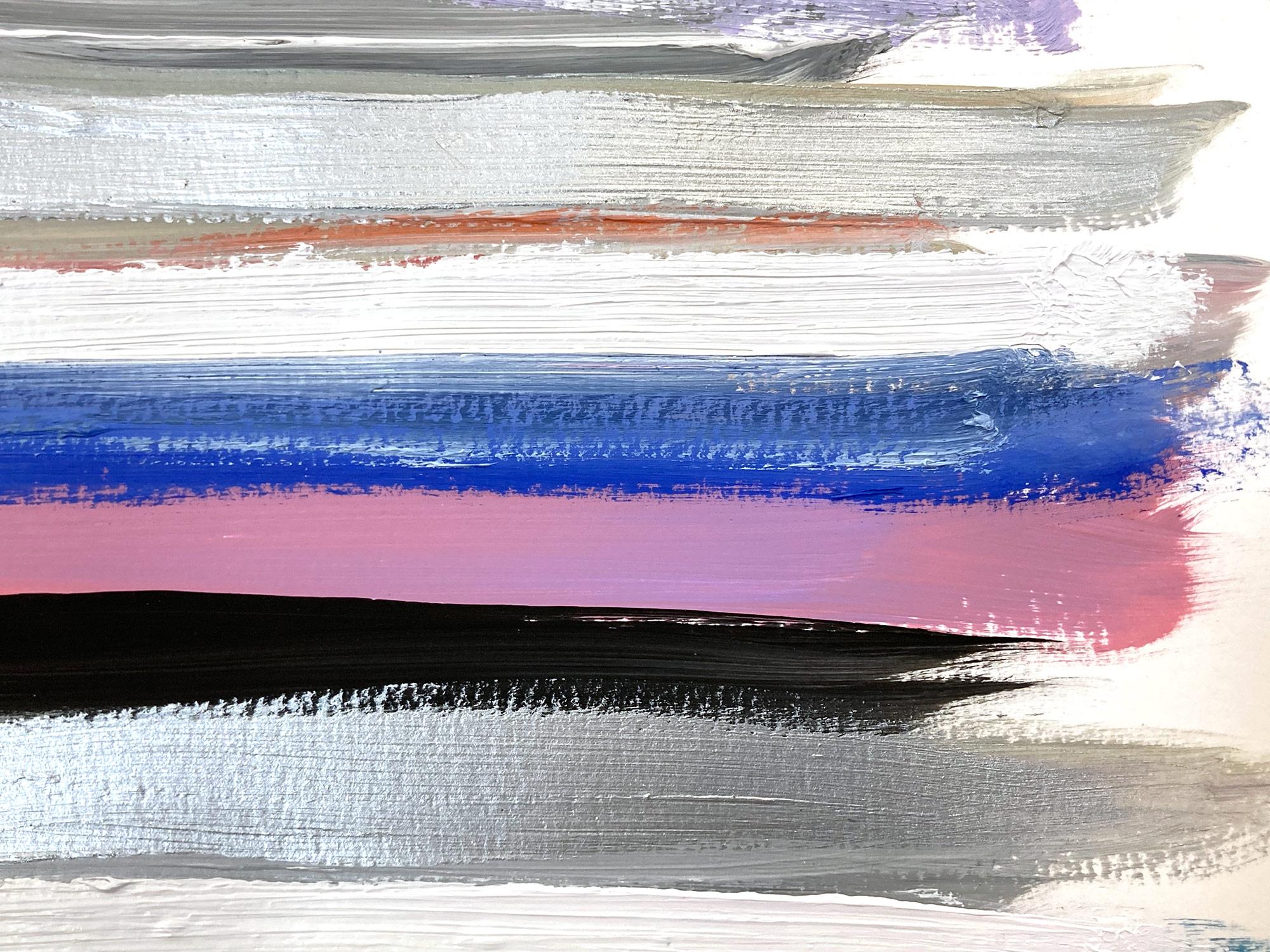 Un'opera in acrilico e olio su carta pesante con un uso brillante del colore e della texture. Siamo concentrati sulla semplicità della bellezza nel momento in cui Shaoul crea una palette traslucida ma molto colorata con un uso intenso della pittura,