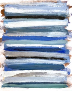 "My Horizon - Belize" Abstract Color Field Contemporary Oil Painting on Paper