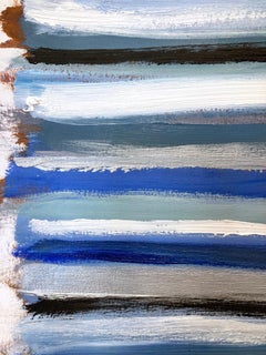 "My Horizon - Belize" Abstract Color Field Contemporary Oil Painting on Paper