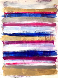 "My Horizon - Bordeaux" Abstract Colorful Contemporary Pop Painting on Paper