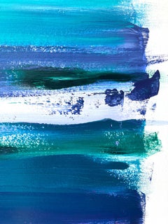 "My Horizon - Cypress" Abstract Gradient Color Field Contemporary Painting Paper