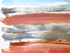 "My Horizon - Del Mar Beach" Abstract Color Field Contemporary Painting on Paper